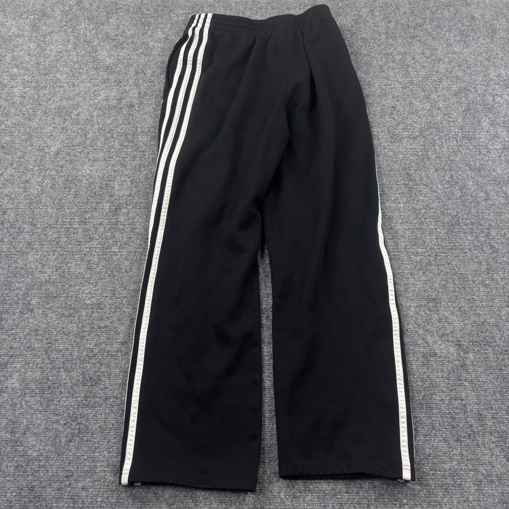 Adidas Track Pants Size XL Black White 3-Stripe Wide Leg Elastic Waist Women's - Picture 2 of 6